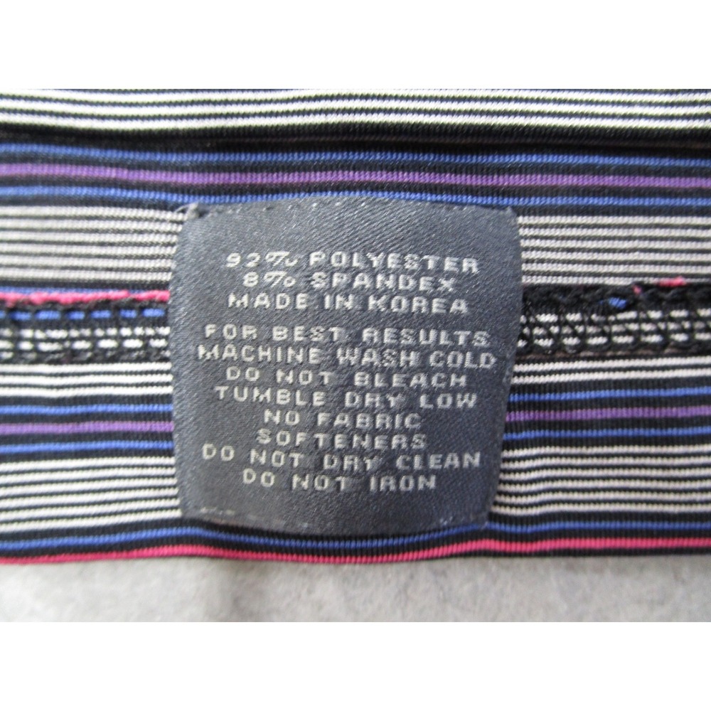 Turtleson Mens Performance Polo Shirt Large Striped Blue Purple Pink Golf S/S - Picture 5 of 9